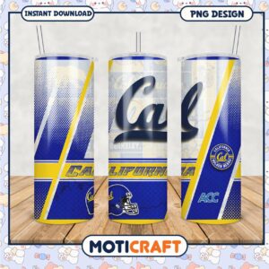 California Golden Bears Tumbler Design in Blue and Gold