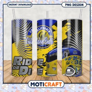 California Golden Bears Ride or Die Tumbler PNG Design