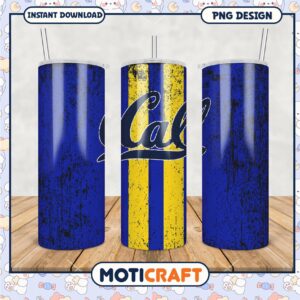 Cal University Grunge Tumbler PNG Design for Fans