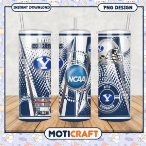 BYU Cougars NCAA Tumbler PNG Design for Sports Fans