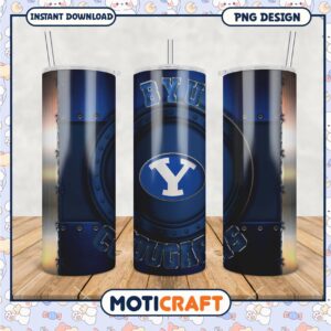 BYU Cougars Tumbler Design PNG for Fans and Collectors