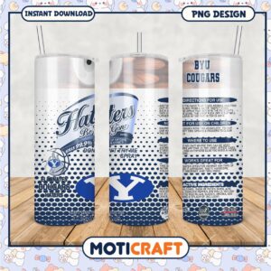 BYU Cougars Haters Be Gone Tumbler PNG Design for Fans