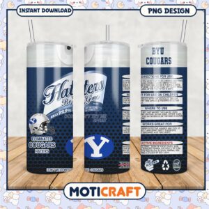 BYU Cougars Haters Be Gone Tumbler PNG Design Image