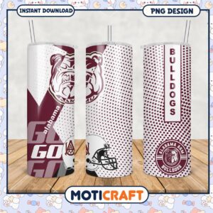Bulldogs Tumbler PNG Design for Football Fans