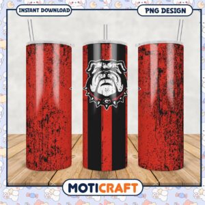 Bulldog Tumbler PNG Design for Sports Fans Decor