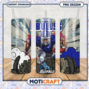 Buffalo Bulls Football Tumbler Design PNG Graphic