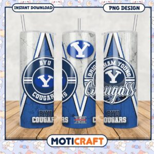 Brigham Young University Cougars Tumbler PNG Design