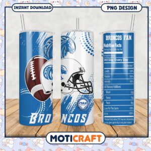 Broncos Fan Tumbler PNG Design for Game Day Enthusiasts