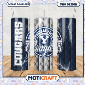 Brigham Young Cougars Tumbler PNG Design for Fans