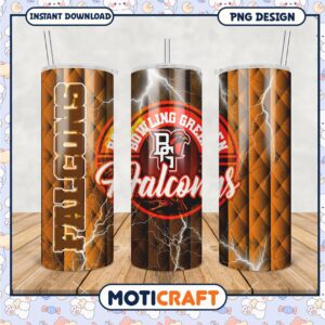 Bowling Green Falcons Tumbler PNG Design File