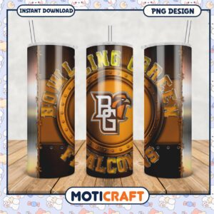 Bowling Green Falcons Tumbler Design PNG File Download