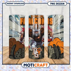 Bowling Green Falcons Football Tumbler PNG Design