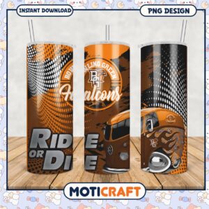 Bowling Green Falcons Ride or Die Tumbler PNG Design