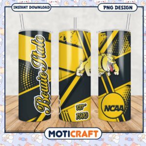 Bowie State University NCAA Tumbler Design PNG File