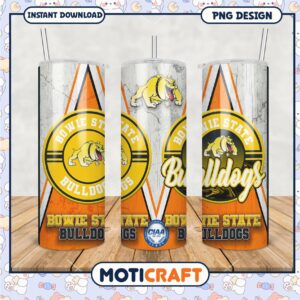 Bowie State Bulldogs Tumbler PNG Design for Fans and Students