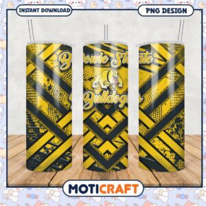 Bowie State Bulldogs Tumbler Design PNG File Download