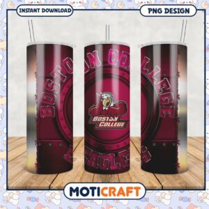 Boston College Eagles Tumbler Design PNG Graphic File
