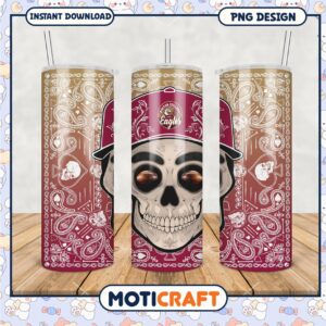 Boston College Eagles Skull Tumbler PNG Design Artwork