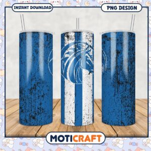 Bold Blue Horse Tumbler PNG Design for Stylish Drinks