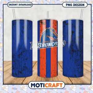 Boise State Broncos Vinyl Tumbler Design PNG File