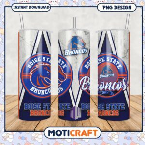 Boise State Broncos Tumbler Design High Quality PNG File