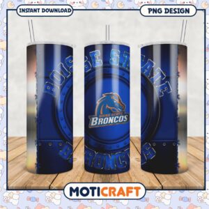 Boise State Broncos Stylish Tumbler Design PNG File