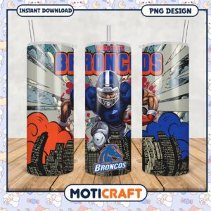 Boise State Broncos Football Tumbler PNG Design