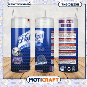 Boise State Broncos Haters Be Gone Tumbler PNG Design