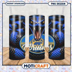 Blue Snake Bruin Tumbler PNG Design Perfect for Fans