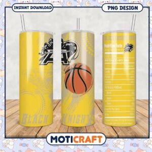 Black Knights Fan Tumbler PNG for Sports Enthusiasts