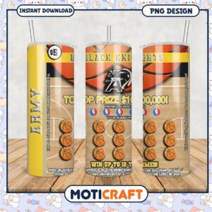 Black Knights Basketball Tumbler PNG for Game Day Fun