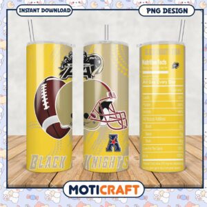 Black Knights Fan Tumbler PNG Design for Sports Lovers