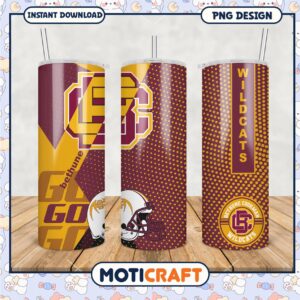 Bethune Cookman Wildcats Tumbler PNG Design For Fans