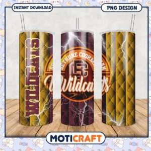 Bethune Cookman Wildcats Tumbler Design PNG File