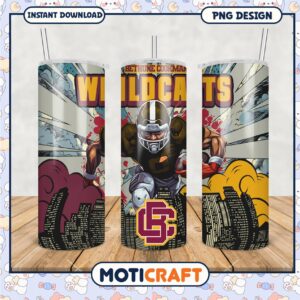 Bethune Cookman Wildcats Football Tumbler PNG Design