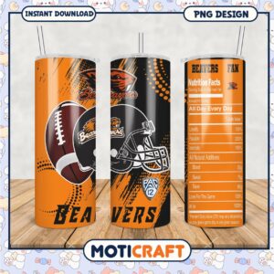 Beavers Fan Tumbler Design for Die Hard Football Fans