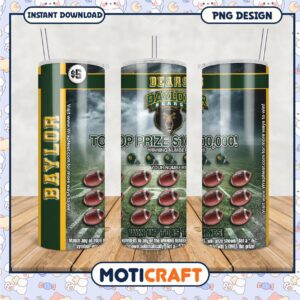 Baylor Bears Winning Tumbler Design for Sports Fans PNG