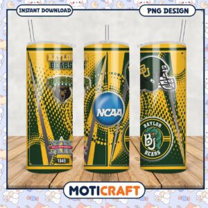Baylor Bears Tumbler PNG NCAA Big 12 Team Design Image
