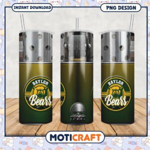 Baylor Bears Tumbler PNG for College Sports Fans Gift