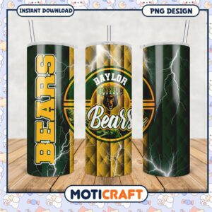 Baylor Bears Tumbler PNG Design Graphic for Fans and Gifts