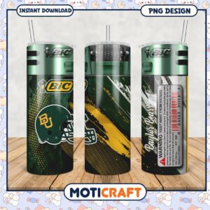 Baylor Bears Tumbler PNG Design for Fans and Collectors