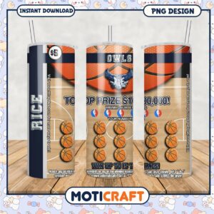 Basketball Themed Tumbler Design PNG for Sports Fans