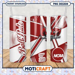 Ball State University NCAA Tumbler Design PNG Download