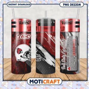 Ball State Cardinals Tumbler PNG Design for Fans
