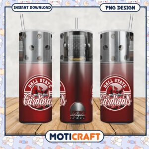 Ball State Cardinals Tumbler PNG Design for Fans and Gifts