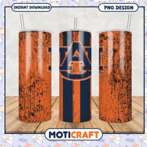 Auburn University Tumblers Grunge Style PNG Design