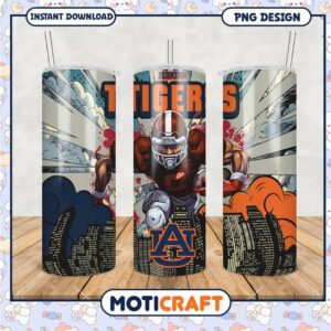 Auburn Tigers Tumbler PNG