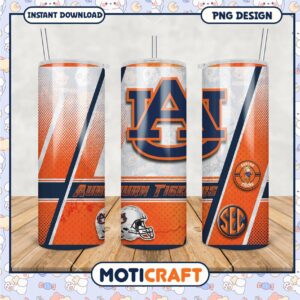 Auburn Tigers Tumbler PNG Graphic for Fans and Decor