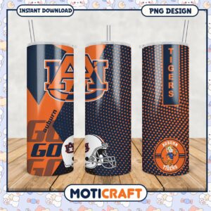 Auburn Tigers Tumbler PNG Design for Fans and Events
