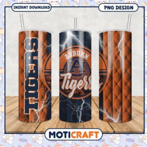 Auburn Tigers Tumbler PNG Design for Fans and Gifts